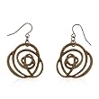 Bronze Plated Textured Floral Filigree Earrings