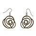 Bronze Plated Textured Floral Filigree Earrings