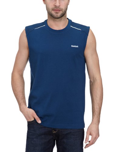 Reebok Herren &Auml;rmelloses Shirt Athletic Basics Sm Logo, industrial blue s12, XXL, X15084 Preisvergleich