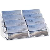 Source One 8 Pocket Desktop Clear Acrylic Business Card Holder (BC-8P)
