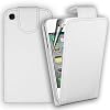 Apple Iphone 4 , 4S Quality White Slim Top Flip Case Cover Includes Screen Protector And Polishing Cloth