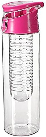 Shopshow 27 Oz Fruit Infuser Water Bottle Create Fresh, Healthy, Naturally Flavored Water with Ingredients,The New Fun & Healthy Way to Enjoy Your Daily Water. Made with BPA-Free, Premium Tritan Material (Pink-03)