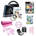 Nintendo Wii Black Mario Kart Pink Holiday Bundle with 2 Games, Travel Bag, Yoga Mat, and More