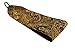 Luxurious Bohemian Rich Silk Gold and Copper Damask Paisleys Brocade on black