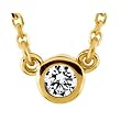 14K Yellow Gold Diamond Necklace - 0.25 Ct.