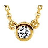 14K Yellow Gold Diamond Necklace - 0.25 Ct.