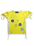 Miss Jeans - Girls Short Sleeved Tee, Yellow, Grey