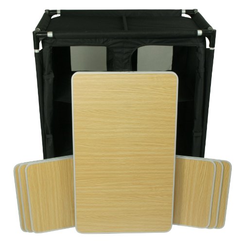 10T camBOX Multi Armoire de camping 6 casiers Noir