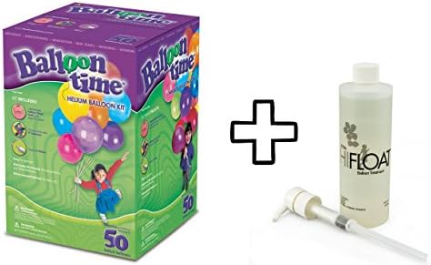 Balloon Time Standard Helium Kit & Hi-Float Balloon Treatment 16 Oz