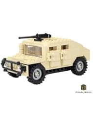 Custom Army Builder Model Kit - Desert Humvee Gun Truck with Browning M2 Machine Gun