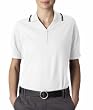 UltraClub Ladies Short-Sleeve Whisper Pique Polo with Rib Collar & Cuff Tipping