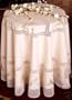 Christmas Crochet with Snowman Embroidery Table Cloth / Runner 15x90"