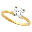 14K Yellow Gold Diamond Solitaire Engagement Ring - 0.50 Ct.