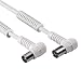 Hama Antennen-Kabel mit Ferritkernen beidseitig abgewinkelt 85 dB 3 m
