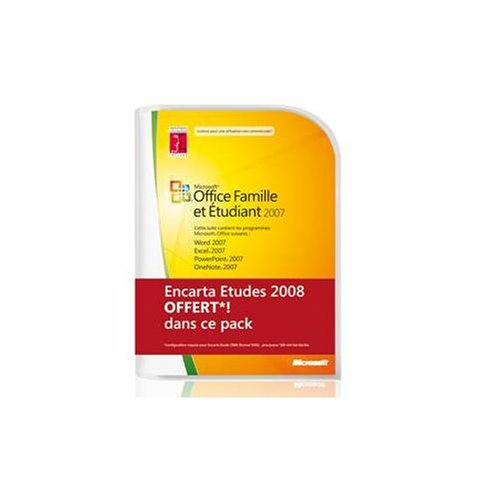 Office Famille & Etudiant 2007 (3 Postes) + Encarta 2008