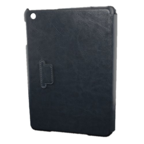 【iPad mini 専用】 上品なレザー製カバー [ブックタイプ] 7.9インチ アイパッド ミニ スタンドケース 横置き機能付き (ネイビーブルー) IPDM-FPLT-BL