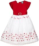 So La Vita Girls 4-6x Organza Heart Overlay Dress