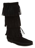 Minnetonka Calf Hi Layer Fringe Boot