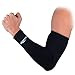 COOLOMG Arm Sleeve Youth Boys Adult Compression Sleeve for Basketball Baseball Football Golf (1 Sleeve) Black S