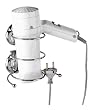 Wenko 16970100 Haartrocknerhalter Milazzo Super-Loc - Befestigen ohne Bohren, Kabelhalter, Chrom, 15 x 11 x 11 cm