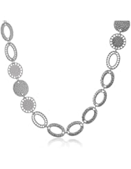 NINE WEST VINTAGE AMERICA "Full Circle" Silver-Tone Circle Strand Necklace, 42"
