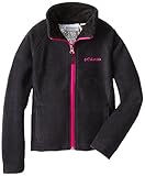 Columbia Sportswear Girl's Dotswarm II Fleece Full Zip Jacket, Black, Large
