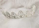 New Pearl Crown Tiara with Attached Veil ~ Flower Girl or First Holy Communion