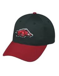 Single Detail Page Misc: Arkansas Razorbacks YOUTH Adjustable Velcro Replica Cap/Hat, NCAA Officially Licensed Collegiate Football/Baseball Hat - Outdoor Cap Co.