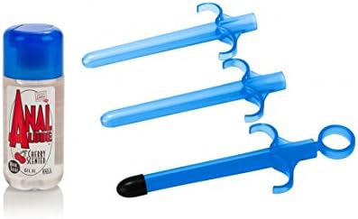 Cherry Scented Water Based Lube and 3 Pack of Blue Launchers Bundle