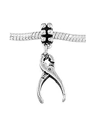Sterling Silver Pliers Tool Dangle Bead Charm