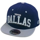 HAT CAP GORRA CHAPEU SNAP BACK DALLAS TEXAS FLAT BILL NAVY BLUE GRAY CITY HUNTER
