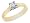 Diamond Solitaire Engagement Ring 1/5 Carat (ctw) in 14K Yellow Gold, Size 5.5