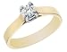 Diamond Solitaire Engagement Ring 1/5 Carat (ctw) in 14K Yellow Gold