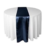 14 x 108 Inch Satin Table Runner Navy Blue