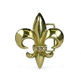 Fleur De Lis Rhinestone Belt Buckle