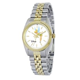 Disney Womens D121S776 Tinker Bell Two-Tone Bracelet Watch