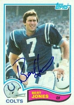 Bert Jones Autographed/Hand Signed Football Card (Baltimore Colts) 1982 Topps #16