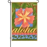 12in Garden Flag - Aloha Flower
