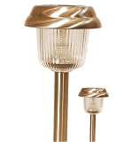 Silver Full metal solar light twin pack