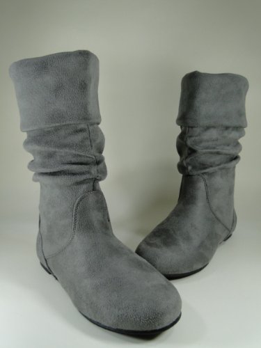 New Womens Gray Casual Boots #L34