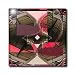 Maroon and Pink on Olive Green Textured and Swirled Rectangles and Other Shapes - 8 Inch Ceramic Til