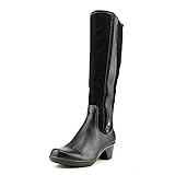 EASY STREET Women's Jude Wide Calf Boot (Black/Black Suede 9.0 M)