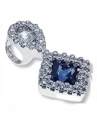 .68ct Sapphire & Vs Diamond Pendant 14k Gold