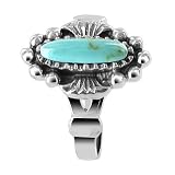 Sterling Silver 12mm X 5mm Oval Turquoise Polish Finish Ring Size 3, 4, 5, 6, 7, 8