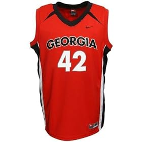 Nike Elite Georgia Bulldogs #42 Red Youth Replica Basketball Jersey