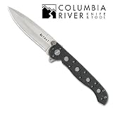 Columbia River Folding Knife EDC Silver Blade Zytel Handle