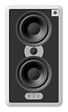 Atlantic Technology IWTS-14LCR-S Dual 6.5" 2-Way In-Wall LCR Speaker (Single, White)