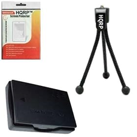 HQRP Battery for Canon Digital IXUS 200a, IXUS VII, Powershot S330 Digital Camera Replacement plus HQRP Black Mini Tripod and LCD Screen Protector