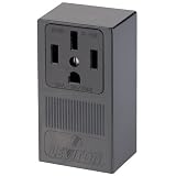 50 Amp, 125/250 Volt, Surface Mounting Receptacle, Straight Blade, NEMA 14-50R, 3P, 4W, Industrial Grade, Grounding, Side Wired, Steel Strap, 55050
