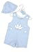 Mud Pie Baby Little Prince Crown Shortalls and Hat Set Image